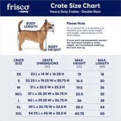 Frisco Heavy Duty Fold & Carry Double Door Collapsible Wire Dog Crate -Frisco Shop 109789 PT2. AC SS1800 V1672870100
