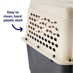 Frisco Plastic Dog & Cat Kennel, Almond & Black -Frisco Shop 120138 PT3. AC SS1800 V1667228948
