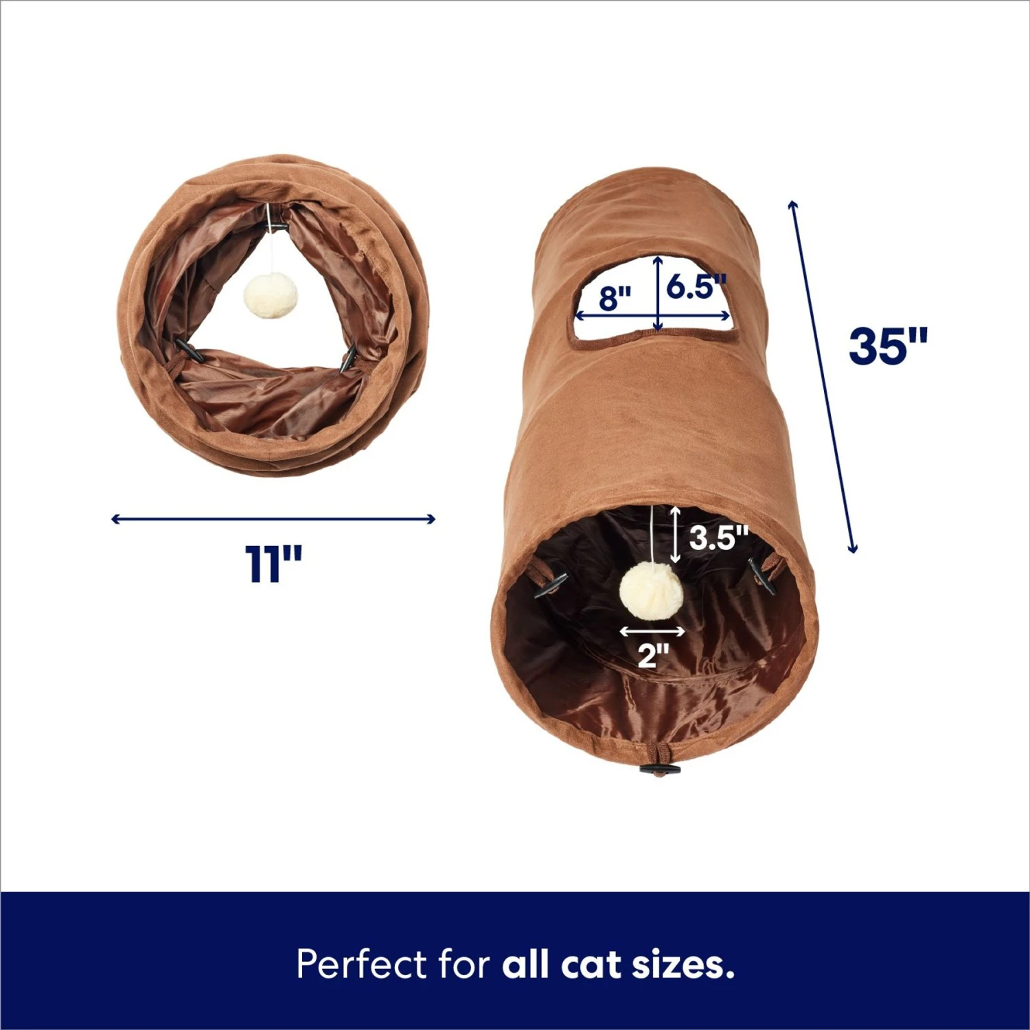 Frisco 35-in Foldable Crinkle Play Tunnel With 1 Window 2 Frisco 35-in Foldable Crinkle Play Tunnel With 1 Window - Image 2