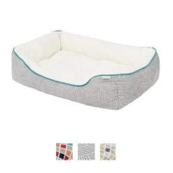 Frisco Sherpa Rectangular Bolster Cat & Dog Bed -Frisco Shop 144851 PT2. AC SS1800 V1566404560