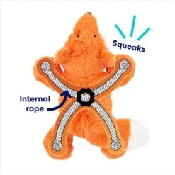 Frisco Fox Plush With Inside Rope Squeaky Dog Toy -Frisco Shop 147065 PT2. AC SS1800 V1692019954