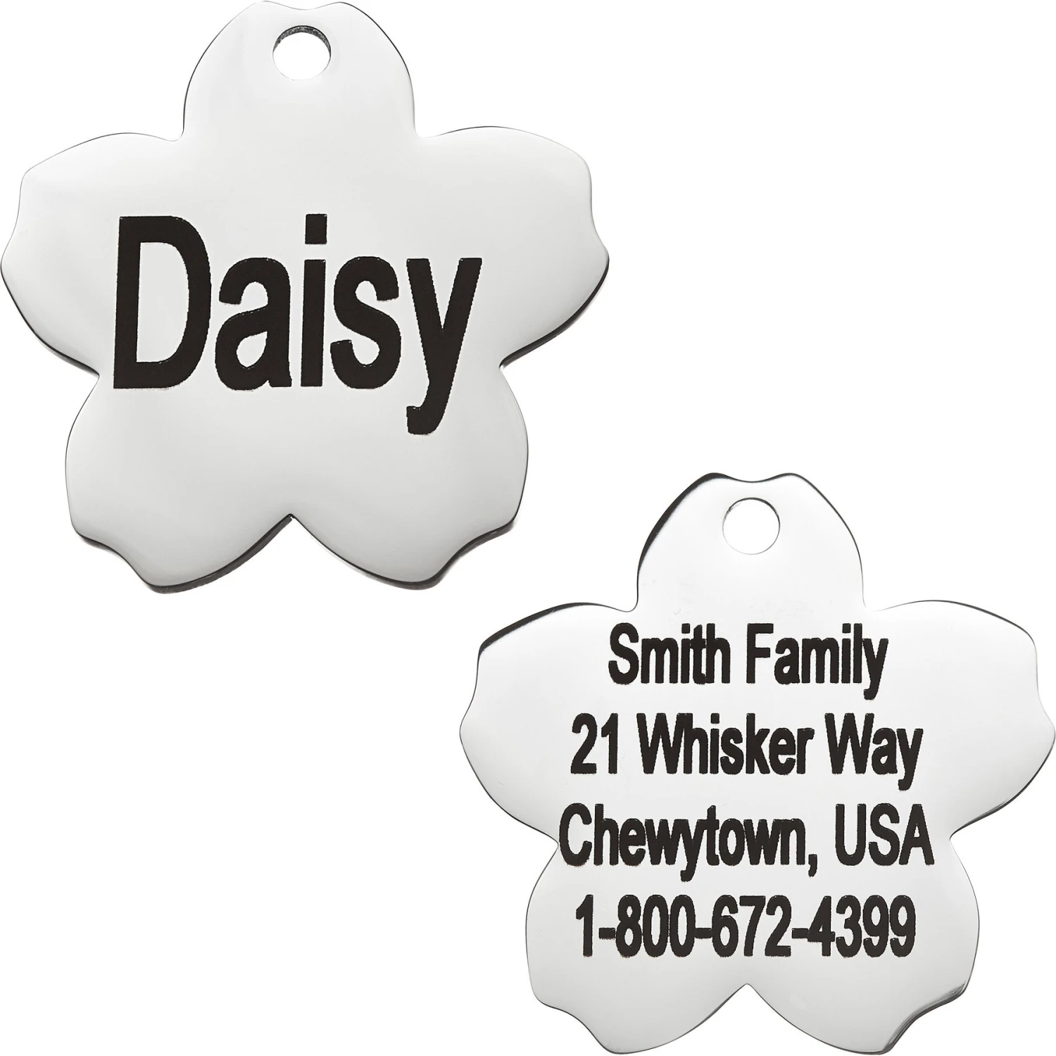 Frisco Stainless Steel Personalized Dog & Cat ID Tag, Flower 1 Frisco Stainless Steel Personalized Dog & Cat ID Tag, Flower