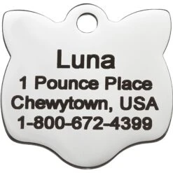 Frisco Stainless Steel Personalized Cat ID Tag, Cat -Frisco Shop 153043 PT2. AC SS1800 V1540560126