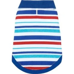 Frisco Striped Dog & Cat Polo Shirt, Red & Blue -Frisco Shop 153590 PT3. AC SS1800 V1624902157