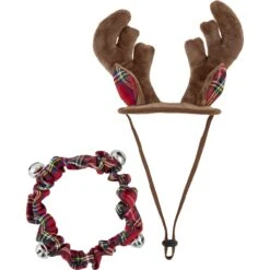 Frisco Holiday Antler Headband & Bell Collar Dog & Cat Costume -Frisco Shop 160658 PT3. AC SS1800 V1568818030