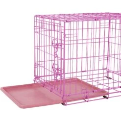 Frisco Fold & Carry Single Door Collapsible Wire Dog Crate, Pink -Frisco Shop 160806 PT3. AC SS1800 V1561066324