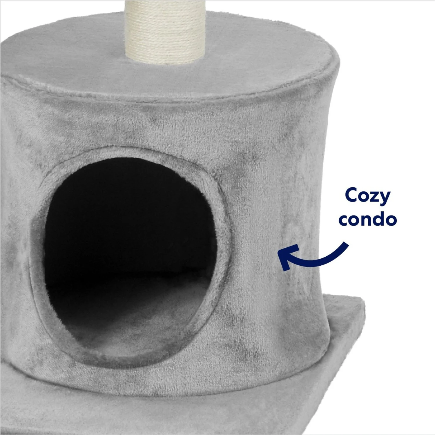 Frisco 42-in Heavy Duty Faux Fur Cat Tree & Condo 3 Frisco 42-in Heavy Duty Faux Fur Cat Tree & Condo - Image 3