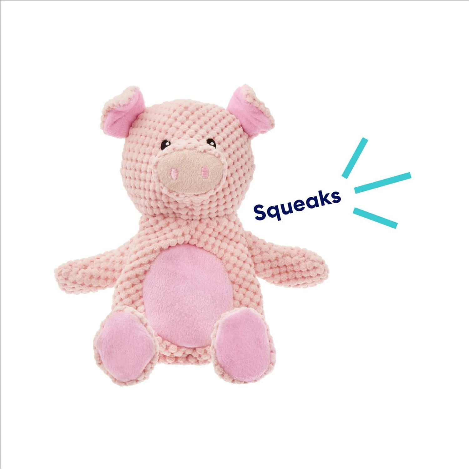 Frisco Pig Textured Plush Squeaky Dog Toy 3 Frisco Pig Textured Plush Squeaky Dog Toy - Image 3