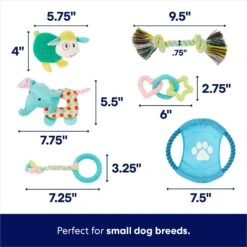 Frisco Little Friends Plush, Flyer & TPR Variety Pack Dog Toy -Frisco Shop 177816 PT1. AC SS1800 V1691783969