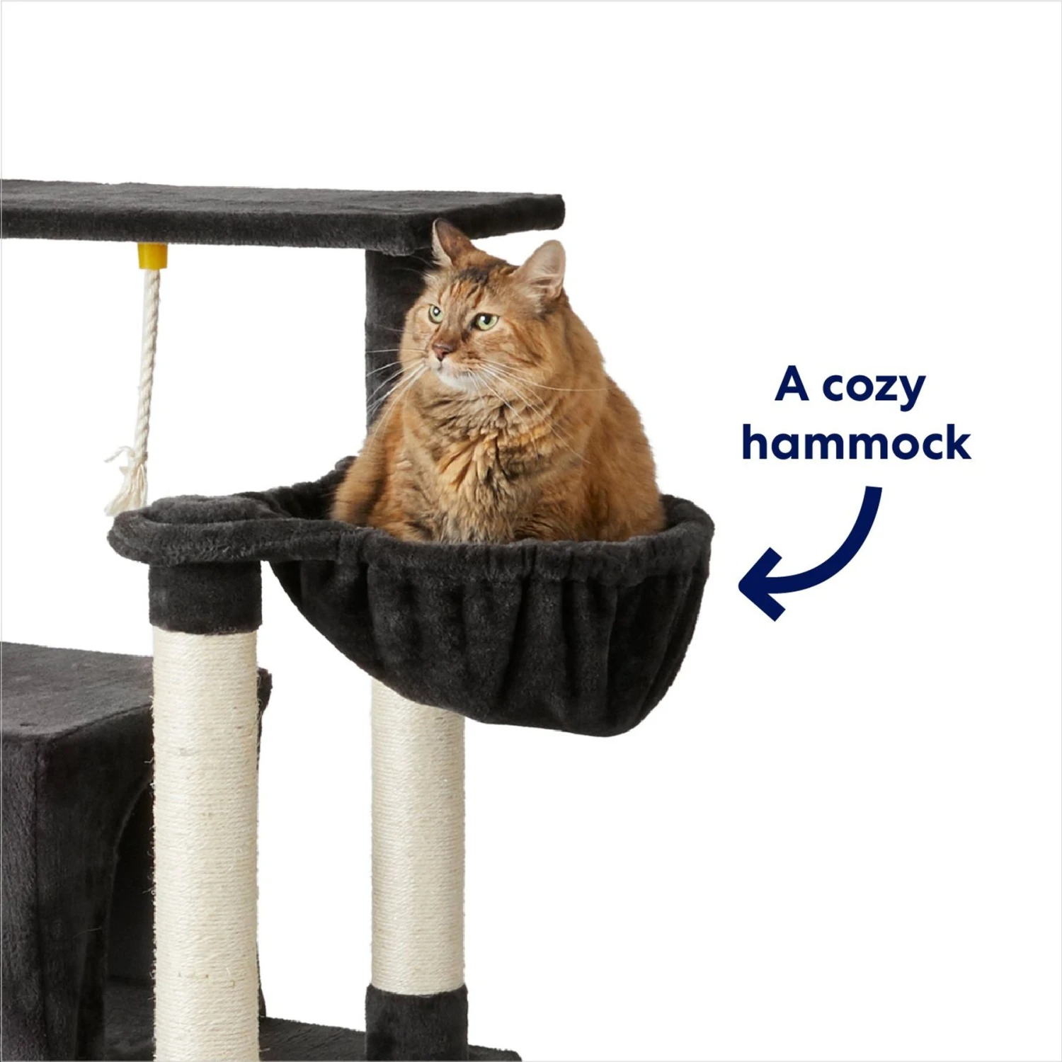 Frisco 66-in Cat Tree With Bed, Condo, Lounge Basket & Top Perch 3 Frisco 66-in Cat Tree With Bed, Condo, Lounge Basket & Top Perch - Image 3