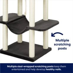Frisco 73-in Cat Tree With Hammock, Condo, Lounge Basket, Top Perch & Bed -Frisco Shop 214384 PT4. AC SS1800 V1667228721