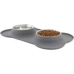 Frisco Silicone Stainless Steel Double Diner Dog & Cat Bowl 9 Frisco Silicone Stainless Steel Double Diner Dog & Cat Bowl -Frisco Shop 215990 PT2. AC SS1800 V1591020093