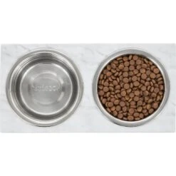 Frisco Marble Print Stainless Steel Double Elevated Dog Bowl -Frisco Shop 216017 PT4. AC SS1800 V1591020400