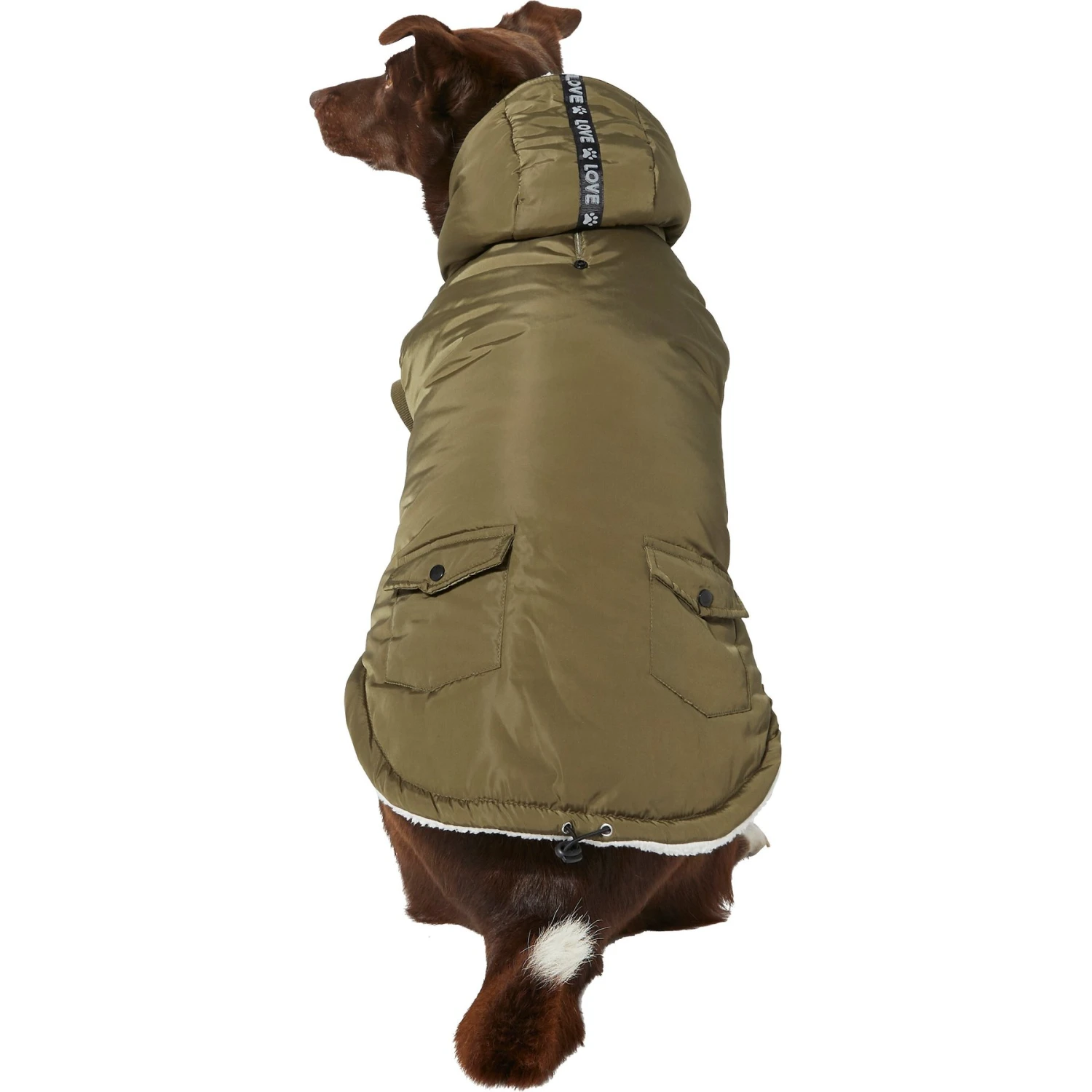 Frisco Mid-Heavyweight Love Insulated Dog & Cat Coat 1 Frisco Mid-Heavyweight Love Insulated Dog & Cat Coat