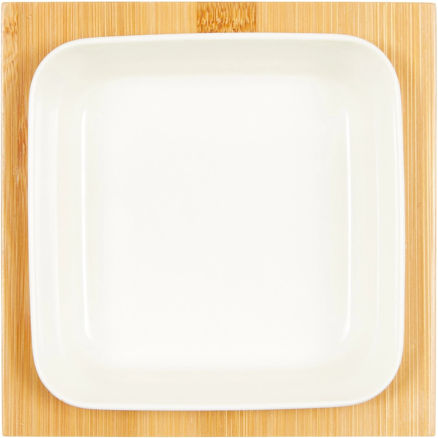 Frisco Square Melamine Dog & Cat Bowl With Bamboo Stand 3 Frisco Square Melamine Dog & Cat Bowl With Bamboo Stand - Image 3