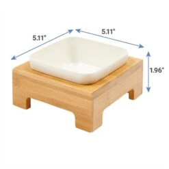 Frisco Square Melamine Dog & Cat Bowl With Bamboo Stand 12 Frisco Square Melamine Dog & Cat Bowl With Bamboo Stand -Frisco Shop 232072 PT6. AC SS1800 V1605756717