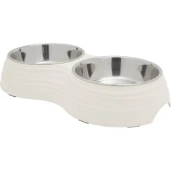 Frisco Stainless Steel Double Dog Bowls With Melamine Stand