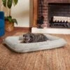 Frisco Orthopedic Personalized Bolster Dog Bed W/Removable Cover, Light Gray