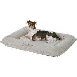 Frisco Orthopedic Personalized Bolster Dog Bed W/Removable Cover, Light Gray -Frisco Shop 234952 PT1. AC SS1800 V1600208811