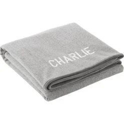 Frisco Faux Linen Personalized Dog & Cat Blanket -Frisco Shop 234954 PT2. AC SS1800 V1597843555