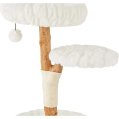 Frisco Natural Wood Modern Cat Tree With Toy, Ivory, Medium -Frisco Shop 236561 PT4. AC SS1800 V1615987366