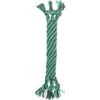 Frisco Flat Teal & Gray Braided Rope Squeaky Fetch Dog Toy