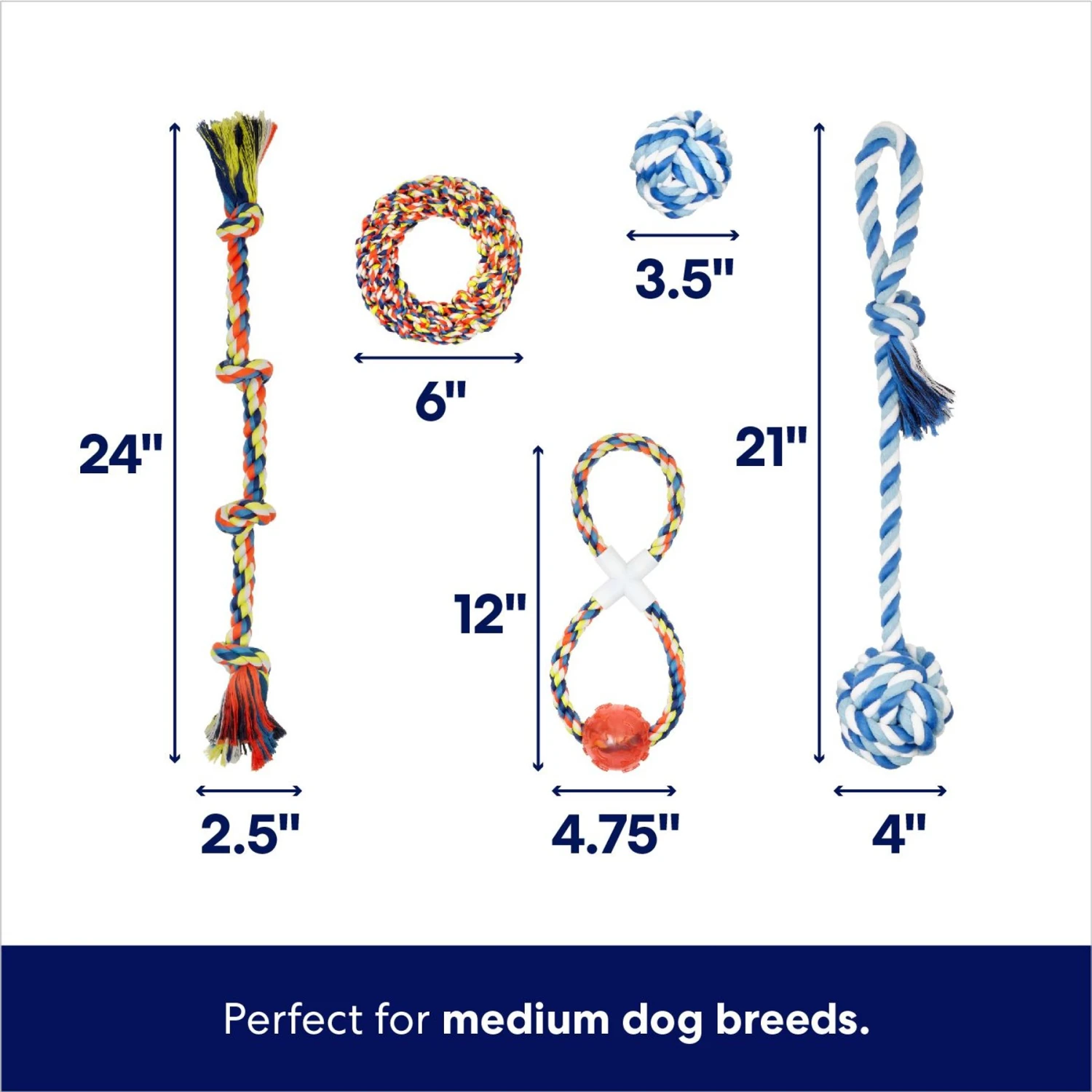 Frisco Rope Multipack For Medium Dog Toys 2 Frisco Rope Multipack For Medium Dog Toys - Image 2
