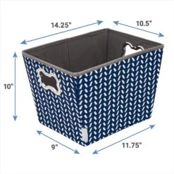 Frisco Rectangle Collapsible Pet Toy Storage Bin, Navy Herringbone 8 Frisco Rectangle Collapsible Pet Toy Storage Bin, Navy Herringbone -Frisco Shop 250574 PT2. AC SS1800 V1613772984