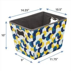 Frisco Rectangle Collapsible Pet Toy Storage Bin, Yellow Geometric 8 Frisco Rectangle Collapsible Pet Toy Storage Bin, Yellow Geometric -Frisco Shop 250578 PT2. AC SS1800 V1613774487