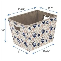 Frisco Rectangle Collapsible Pet Toy Storage Bin, Tan Novelty Paws 7 Frisco Rectangle Collapsible Pet Toy Storage Bin, Tan Novelty Paws -Frisco Shop 250581 PT2. AC SS1800 V1613773601