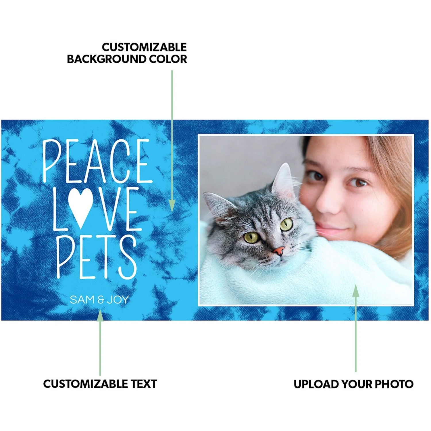 Frisco Double Walled "Peace Love Pets" Personalized Tumbler, 30-oz Cup 2 Frisco Double Walled "Peace Love Pets" Personalized Tumbler, 30-oz Cup - Image 2