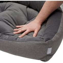 Frisco Rectangular Personalized Bolster Dog Bed W/Removable Cover, Dark Gray, X-Large -Frisco Shop 252611 PT7. AC SS1800 V1604528810