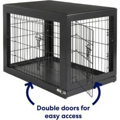Frisco Double Door Furniture Style Dog Crate, Black -Frisco Shop 253026 PT3. AC SS1800 V1615840384