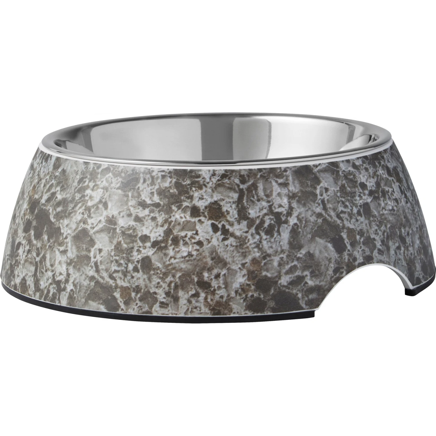 Frisco Black Marble Design Stainless Steel Dog & Cat Bowl 1 Frisco Black Marble Design Stainless Steel Dog & Cat Bowl