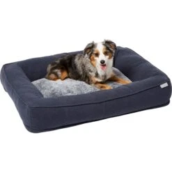 Frisco Faux Felt Orthopedic Rectangular Bolster Dog Bed W/Removable Cover -Frisco Shop 255177 PT2. AC SS1800 V1616013143