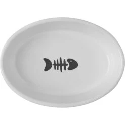 Frisco Oval Meow Non-skid Ceramic Cat Bowl With Wood Base 10 Frisco Oval Meow Non-skid Ceramic Cat Bowl With Wood Base -Frisco Shop 256080 PT4. AC SS1800 V1615311695