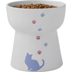 Frisco Cat Print Non-Skid Elevated Ceramic Cat Bowl, Tall -Frisco Shop 256099 PT5. AC SS1800 V1616522652