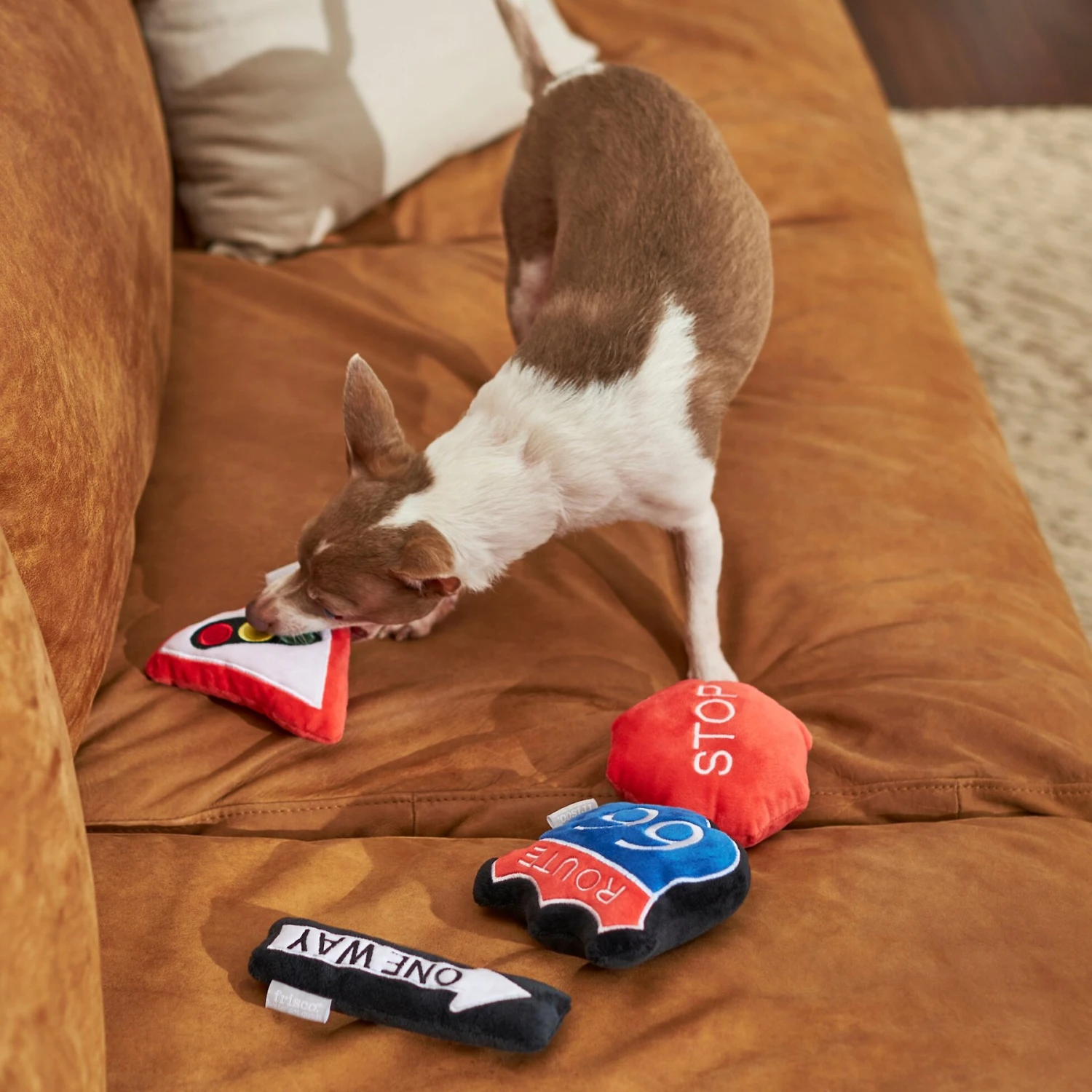 Frisco Road Trip Traffic Signs Plush Squeaky Dog Toy, 4 Count 3 Frisco Road Trip Traffic Signs Plush Squeaky Dog Toy, 4 Count - Image 3