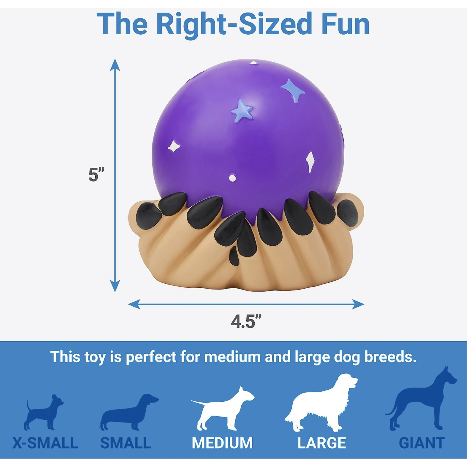 Frisco Magic Fortune Teller's Crystal Ball Latex Squeaky Dog Toy 2 Frisco Magic Fortune Teller's Crystal Ball Latex Squeaky Dog Toy - Image 2