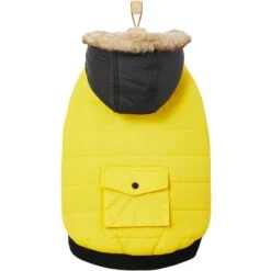 Frisco Heavyweight Anchorage Insulated Dog & Cat Parka, Yellow/Black -Frisco Shop 268397 PT4. AC SS1800 V1628792817