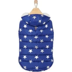 Frisco Mediumweight Metallic Star Print Insulated Dog & Cat Parka, Navy 10 Frisco Mediumweight Metallic Star Print Insulated Dog & Cat Parka, Navy -Frisco Shop 268413 PT4. AC SS1800 V1628824388