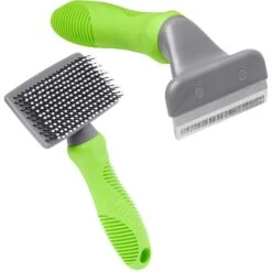 Frisco Soft Slicker Dog Brush, One Size & Frisco Deshedding Dog & Cat Brush