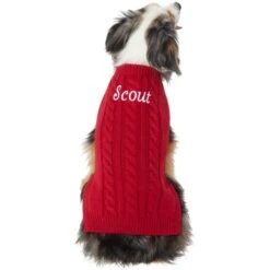 Frisco Personalized Dog & Cat Cable Knitted Sweater -Frisco Shop 285168 PT2. AC SS1800 V1628776600