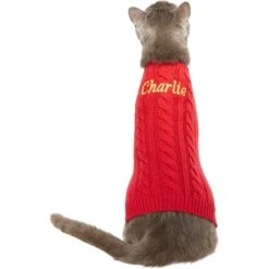 Frisco Personalized Dog & Cat Cable Knitted Sweater -Frisco Shop 285168 PT3. AC SS1800 V1628777262