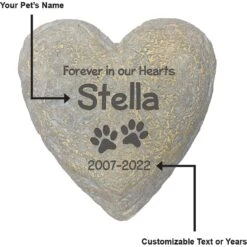 Frisco "Forever In Our Hearts" Personalized Dog & Cat Memorial Garden Stone -Frisco Shop 287029 PT3. AC SS1800 V1645642036