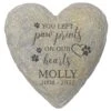Frisco "Paws On Our Hearts" Heart Personalized Dog & Cat Memorial Garden Stone
