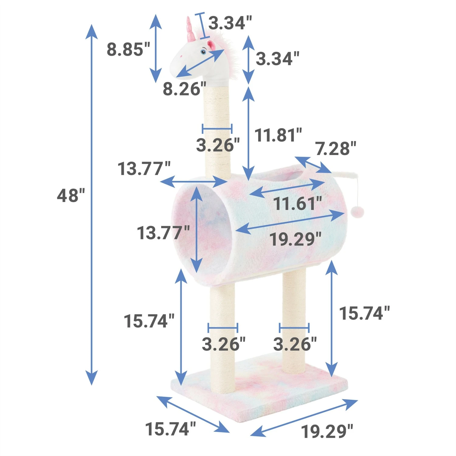 Frisco Animal Series Cat Tunnel With Scratching Post 2 Frisco Animal Series Cat Tunnel With Scratching Post - Image 2