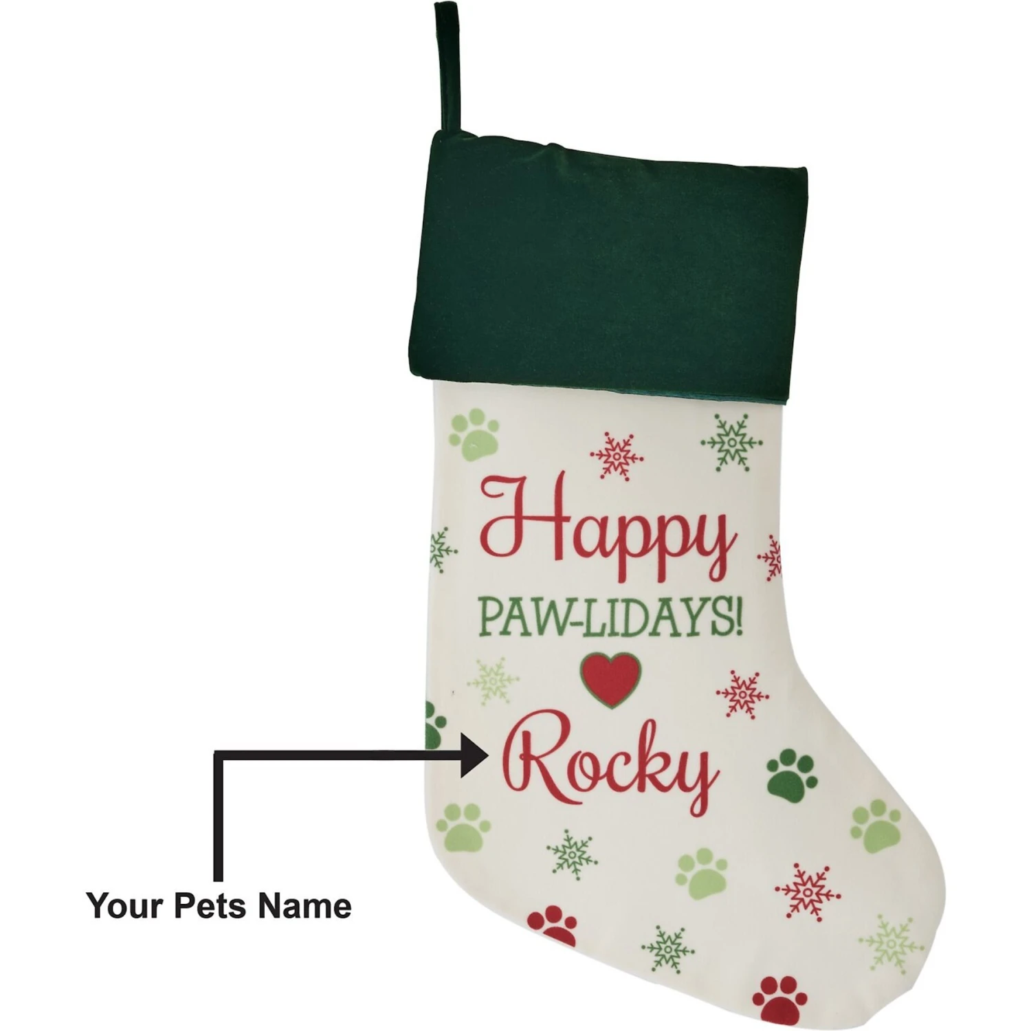 Frisco Personalized Paws Cat & Dog Holiday Stocking 4 Frisco Personalized Paws Cat & Dog Holiday Stocking - Image 4