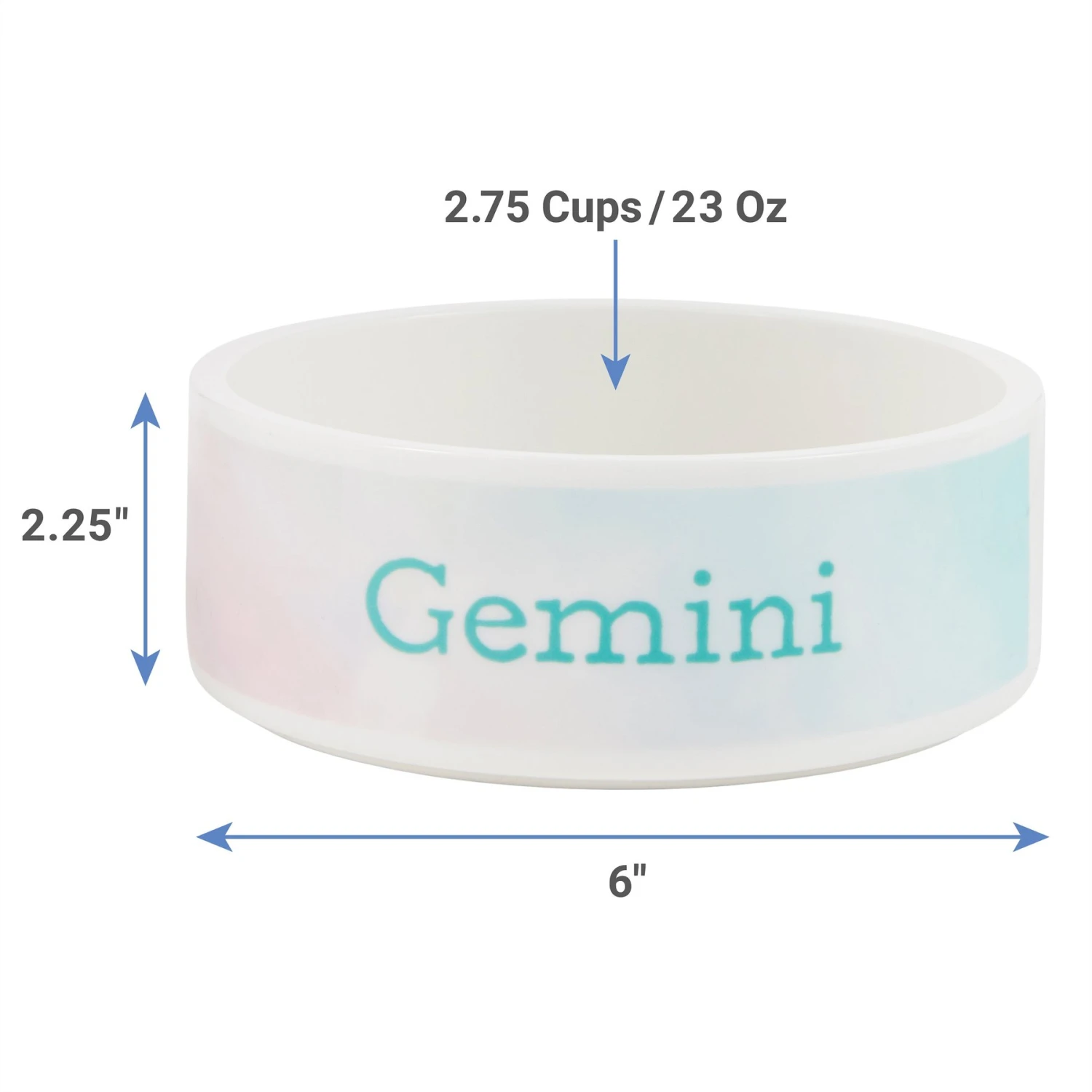 Frisco Watercolors Ceramic Personalized Dog Bowl 2 Frisco Watercolors Ceramic Personalized Dog Bowl - Image 2