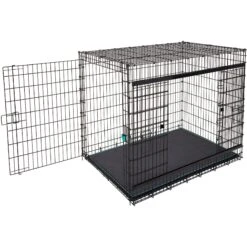 Frisco Heavy Duty Enhanced Lock Sliding Double Door Fold & Carry Wire Dog Crate & Mat Kit, 54 Inch -Frisco Shop 297463 PT6. AC SS1800 V1633115115